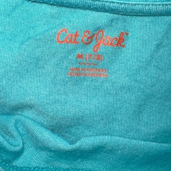 Cat & Jack Girls Birthday Long Sleeve Tee Blue Size Medium - Picture 3 of 5